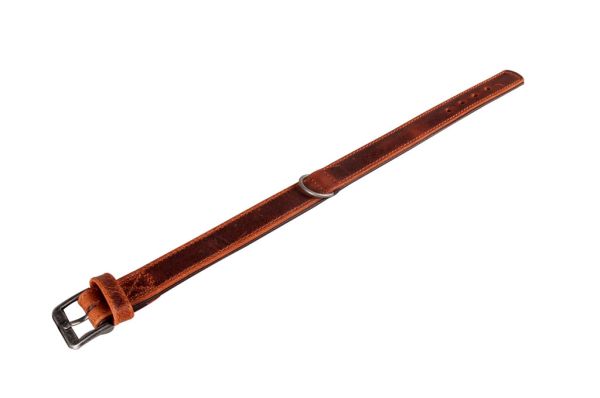Kamelleder-Halsband Nomad 45 cm DUNKELBRAUN