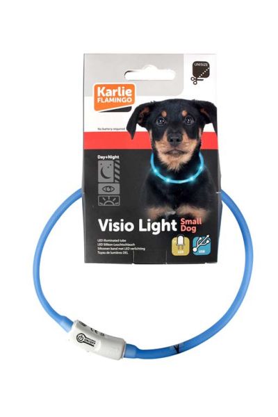 Leuchthalsband Blau für kleine Hunde